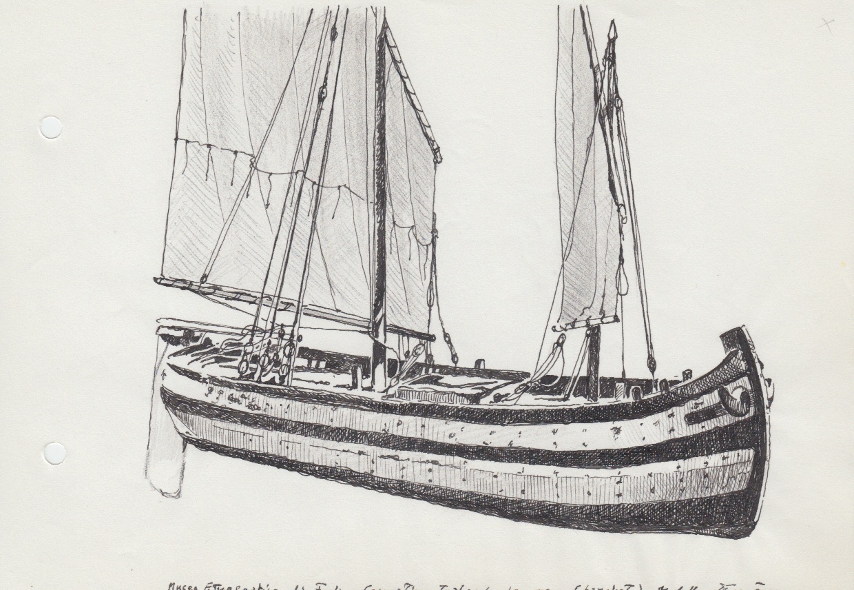 205 Cesenatico - trabacolo da pesca barchet - modello ottocentesco Museo Etnografico di Forli'